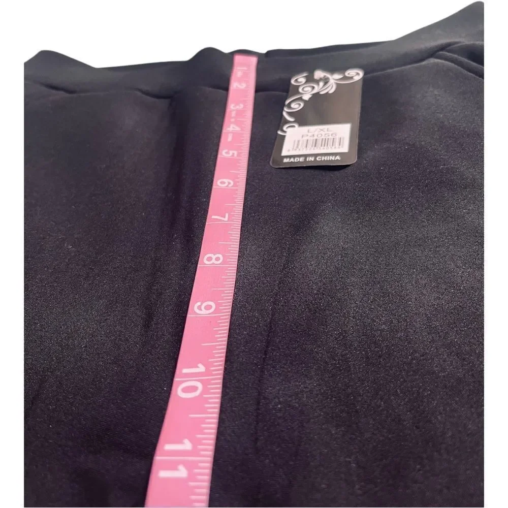 Elegant Black Embellished Winter Straight Pants - Picture 11 of 12